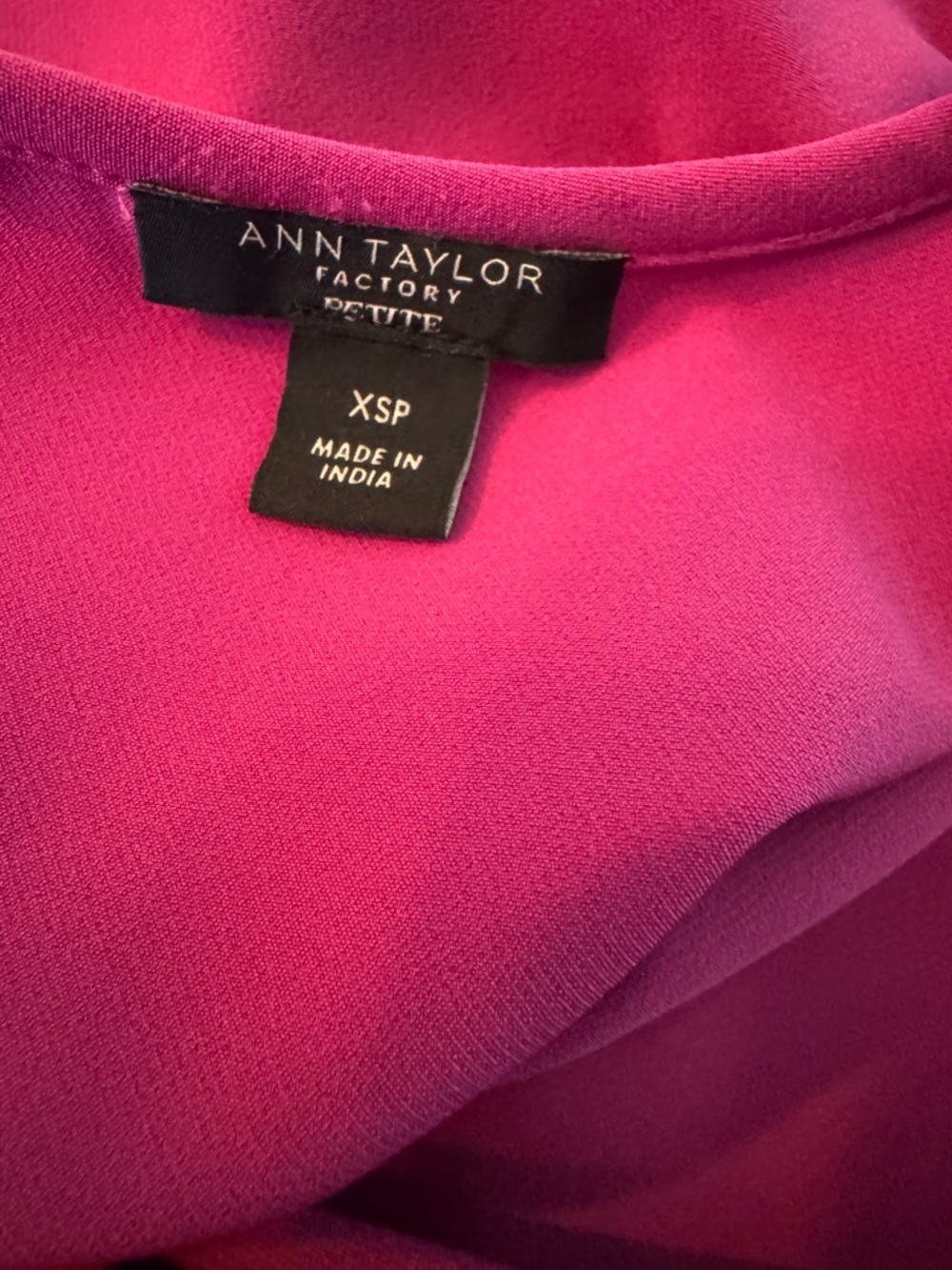 Ann Taylor Factory Magenta Short-Sleeve Shift Dress - Picture 2 of 2